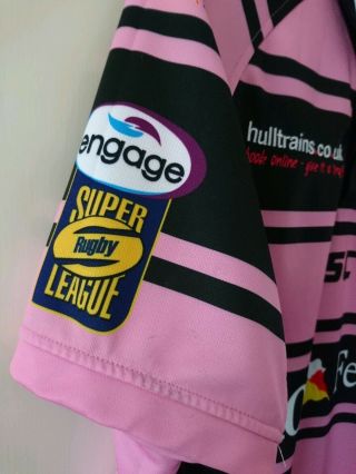 Hull fc rugby league rare limited edition pink shirt adults xl isc 5