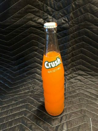 Very Rare Full 16oz.  One Pint Orange Crush.  Very Unusal Bottle.