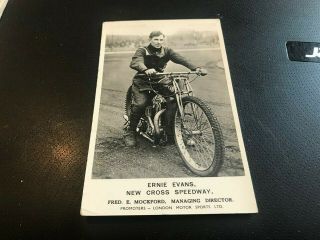 Cross Speedway - - - Ernie Evans - - - Rare - - 1930 