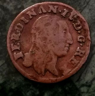 Rare Italy Italia Naples Sicily Ferdinan Iv 1804 4 Cavalli Ae Coin