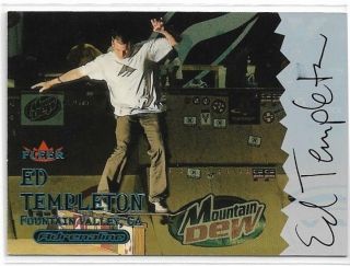 Rare 2000 Fleer Adrenaline Ed Templeton Autograph Card Skateboard Sk8
