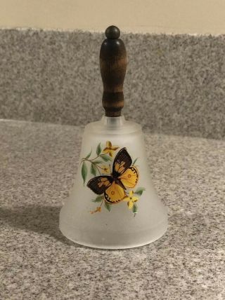Vintage Rare Frosted Glass Bell (made In England)