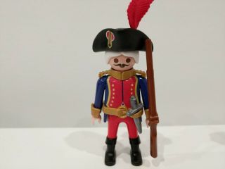 PLAYMOBIL Geobra SOLDIERS Red Blue General Figure French Revolutionary War RARE 2