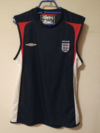 Umbro England 2006/2007 Vintage Soccer Football Training Shirt Rare Trikot Sz M