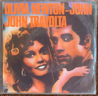 Olivia Newton John Very Rare Foreign John Travolta Grease 45 Rpm Record