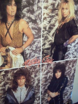 Motley Crue Rock Group 3131 A Very Rare And Licensed 1984 Poster 22 1/2 " X 34 "
