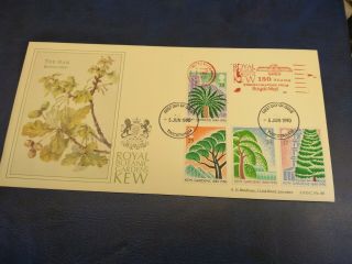 Kew Gardens Fdc 1990 - Postmarked At Kew Gardens On Bradbury Cover - Very Rare