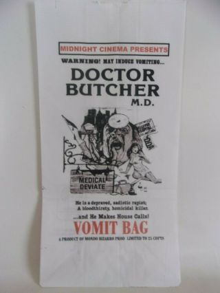 Doctor Butcher M.  D.  Rare Vomit Bag Collectible Nm Oop Fantasy Horror Gore