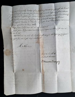 RARE 1818 France Folded Letter sent from paris to Antony 