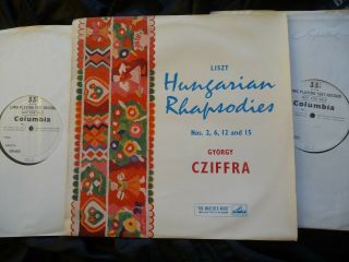 Rare Uk Hmv Test Pressings Cziffra Liszt Hungarian Rhapsodies Lp.  Alp 1446