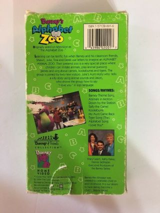 SHIP N 24HR - Barneys Alphabet Zoo (VHS,  1994) - RARE VINTAGE COLLECTIB 5