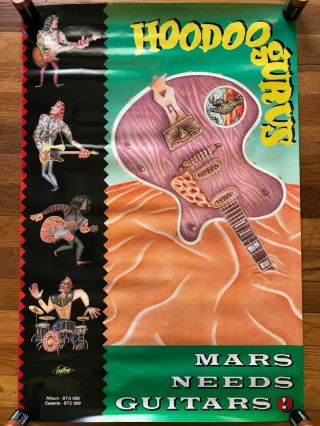 Hoodoo Gurus Mars Needs Guitars Rare Promo Poster 1985