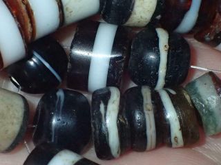 25 Antique Tibetan Rare Glass Beads,  8 - 11mm,  S1394
