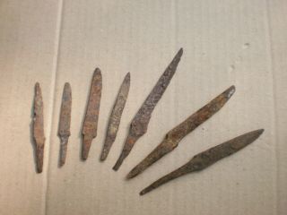 Ancient Rare Authentic Viking Classic Iron Knives Ca 8 - 10 Century Ad Set 7 2