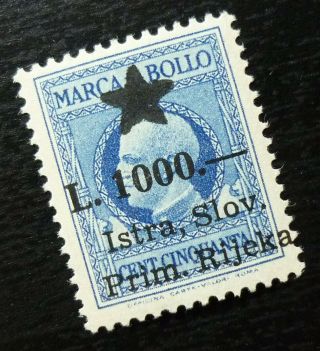Slovenia Italy Rare Revenue Stamp - Istria Croatia N5