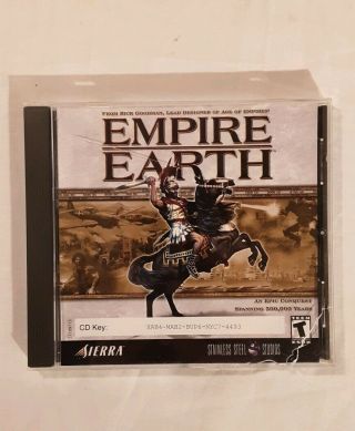 Rare Game Empire Earth Sierra Pc Windows 95 Xp Cd - Rom 2002