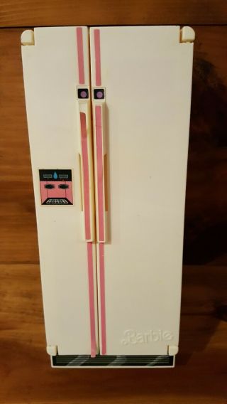 Vintage Rare White Side By Side Barbie Refrigerator For Dreamhouse 1979 Mattel
