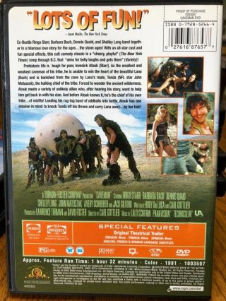 Caveman (DVD,  2002,  from 1981) in FS/WS,  Rare,  Ringo Starr,  Same Day Ship 2