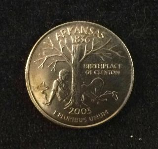 Arkansas 2003 Parody Quarter " Birthplace Of Clinton " Funny Rare