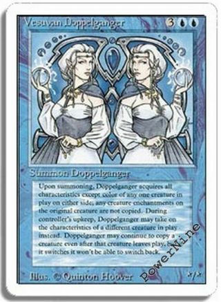 1 Played Vesuvan Doppelganger - Blue Revised 3rd Edition Mtg Magic Rare 1x X1