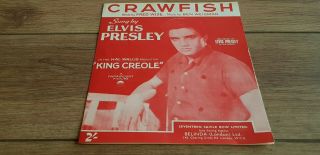 Crawfish - Sung By Elvis Presley - Rare Sheet Music - Ex / Near