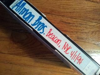 Vtg Allman Bros.  Rare 1994 Live Concert Vhs Cassette Tape Beacon Nyc 4/1/94