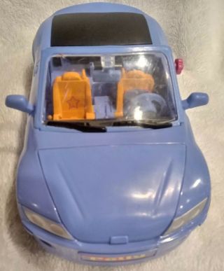 Polly Pocket Convertible Car Blue Roll Down Roof 2003 Rare
