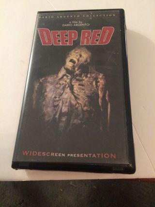 Deep Red Vhs Dario Argento Horror Scary Rare Clamshell Uncut