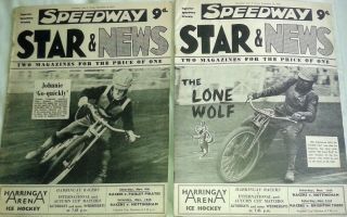SPEEDWAY STAR & NEWS 14 VERY RARE MAGAZINES FROM 1957 IN 4