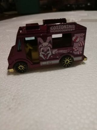 Rare Vintage Hot Wheel " Cottontail Chocolates Truck Ice Cream Van (1983) Purple