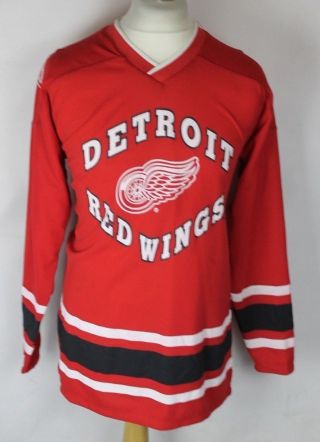 Vintage Detroit Red Wings Ice Hockey Jersey Rare Youths Xl Mighty Mac Sports