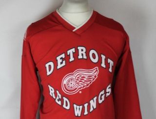 VINTAGE DETROIT RED WINGS ICE HOCKEY JERSEY RARE YOUTHS XL MIGHTY MAC SPORTS 2