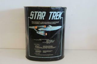 Vintage 1977 Star Trek USS Enterprise Waste Garbage Paper Trash Can Chenico Rare 4