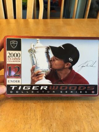Rare Tiger Woods Collector Series 1 2000 Us Open Champion Nike Golf Balls & Tin