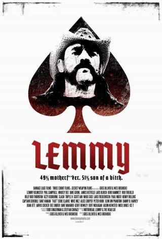 Lemmy Kilmister Motorhead Rockumentary Movie Rare Poster