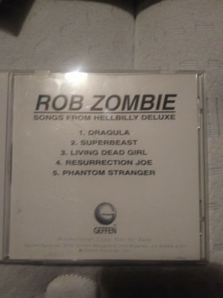 Rob White Zombie Hellbilly Deluxe Sampler Promo Cd Rare Htf Great Conditi