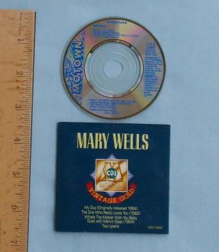 Mary Wells: Motown Vintage Gold Cd3 - Mini Cd 3 Inch Disc - Combined S&h Rare