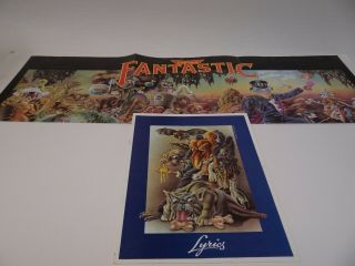 Elton John - Rare Poster & Lyric Book " Captain Fantastic & The.  " From