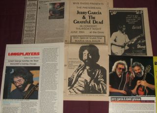 Grateful Dead Rare 74 Concert Ad,  12 " Record Promo,  Buttons,  Rare Photos,  Cards