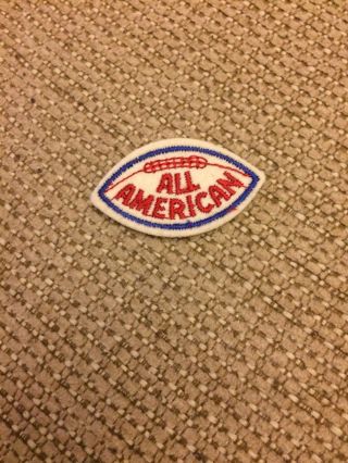Vintage All American Football Patch Rare Nos