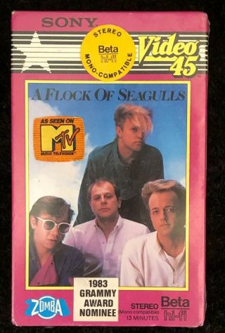 1983 A Flock Of Seagulls Mega Rare Beta Betamax Sony Video 45 Tape Oop