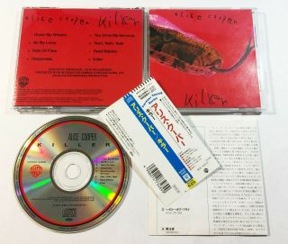 Alice Cooper / Killer Cd Japan Warner - Pioneer Wpcp - 3489 W/obi Rare