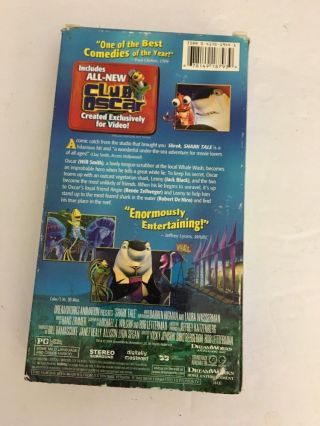 Dreamworks Shark Tale VHS PG 2005 - - RARE VINTAGE COLLECTIBLE - SHIPS N 24 HRS 5