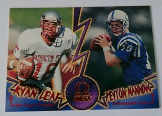 Rare 1998 Pacific Omega Face To Face Peyton Manning/leaf Colts Rookie Insert Nm,