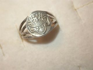 Grandmas Estate 925 Sterling Silver Rare Scout Ring