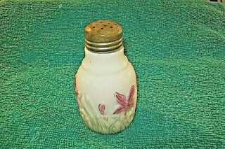 Rare & Unique Antique White Milk Glass Salt & Pepper Shaker,  1800 