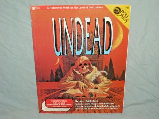 Ad&d 1st Ed Role Aids Accessory - Undead (the Land Of The Undead And Rare)