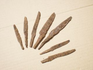 Ancient Rare Authentic Viking Classic Iron Knives Ca 8 - 10 Century Ad Set 7 5