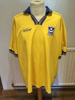 Portsmouth Rare Yellow Away Shirt 1999/2000 Size Extra Large