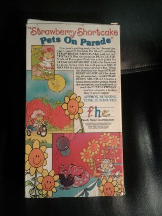 Strawberry Shortcake Pets On Parade VHS FHE 1987 Animation Kids Cartoon Rare 3